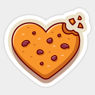 Love Chocolate Cookies Cartoon Sticker